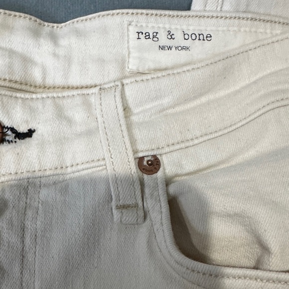 rag & bone Denim - Rag & Bone Off White Cate Mid-Rise Ankle Skinny Jeans Size 29